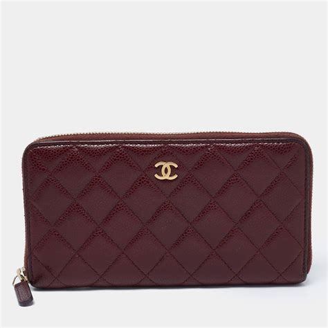 chanel quilted zip around wallet|chanel wallet online store.